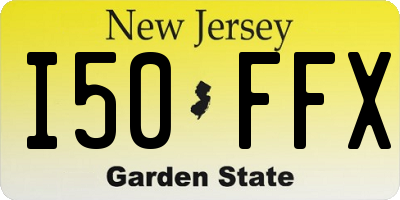 NJ license plate I50FFX