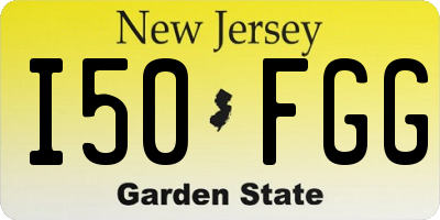 NJ license plate I50FGG