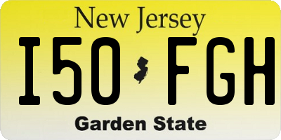 NJ license plate I50FGH