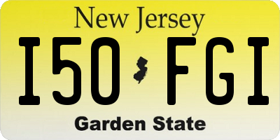 NJ license plate I50FGI