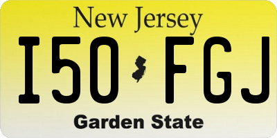 NJ license plate I50FGJ