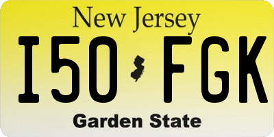 NJ license plate I50FGK