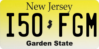 NJ license plate I50FGM