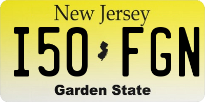 NJ license plate I50FGN