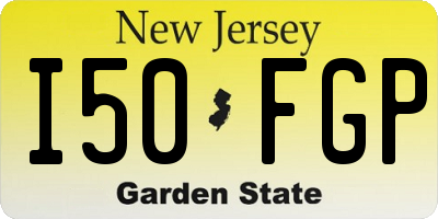 NJ license plate I50FGP