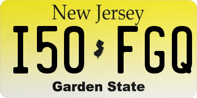 NJ license plate I50FGQ