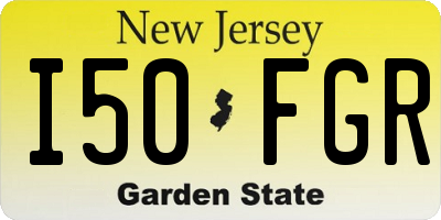 NJ license plate I50FGR