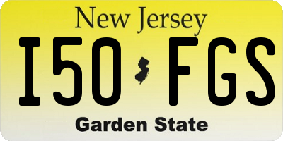 NJ license plate I50FGS