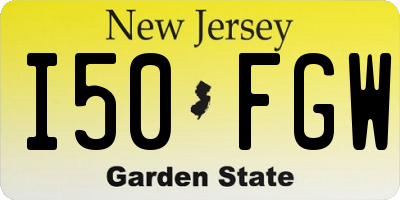 NJ license plate I50FGW