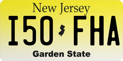 NJ license plate I50FHA