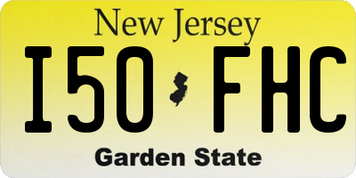 NJ license plate I50FHC