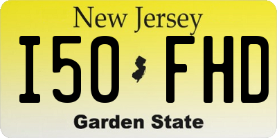NJ license plate I50FHD