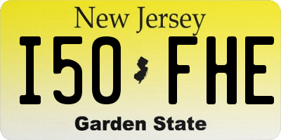 NJ license plate I50FHE