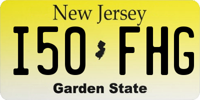 NJ license plate I50FHG