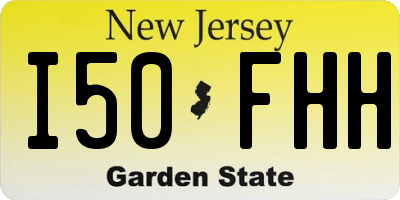 NJ license plate I50FHH