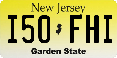 NJ license plate I50FHI