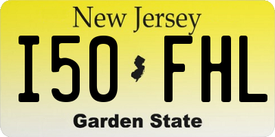 NJ license plate I50FHL