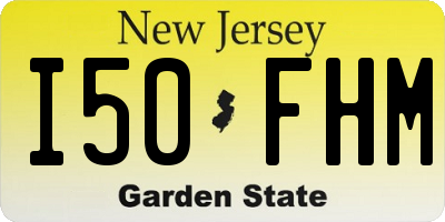 NJ license plate I50FHM