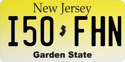 NJ license plate I50FHN