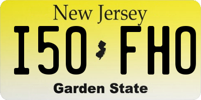 NJ license plate I50FHO