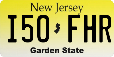 NJ license plate I50FHR