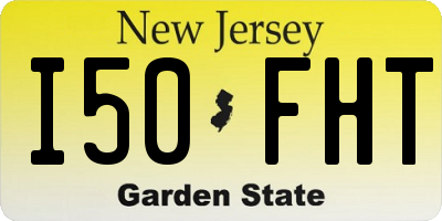 NJ license plate I50FHT