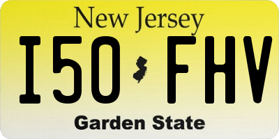 NJ license plate I50FHV