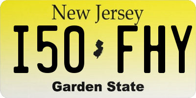 NJ license plate I50FHY