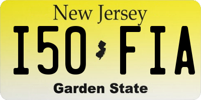 NJ license plate I50FIA