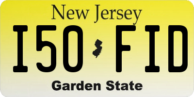 NJ license plate I50FID