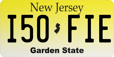 NJ license plate I50FIE