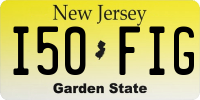 NJ license plate I50FIG