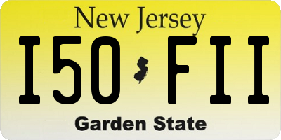 NJ license plate I50FII