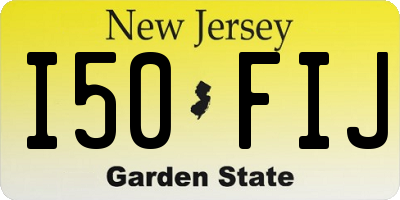 NJ license plate I50FIJ