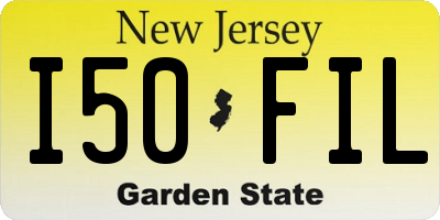 NJ license plate I50FIL