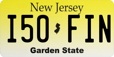 NJ license plate I50FIN