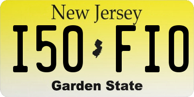 NJ license plate I50FIO