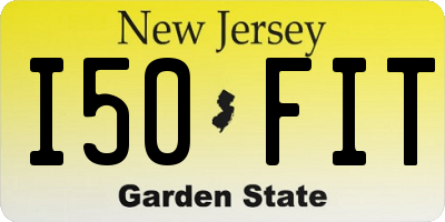 NJ license plate I50FIT
