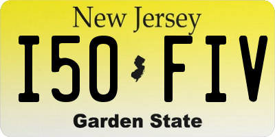 NJ license plate I50FIV