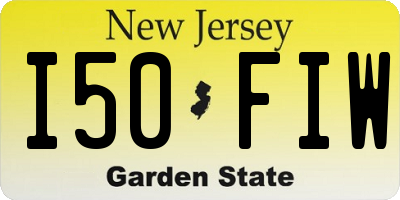 NJ license plate I50FIW
