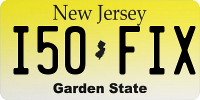 NJ license plate I50FIX