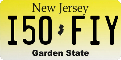 NJ license plate I50FIY