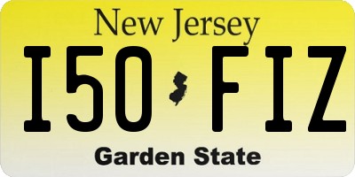 NJ license plate I50FIZ
