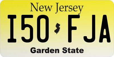 NJ license plate I50FJA