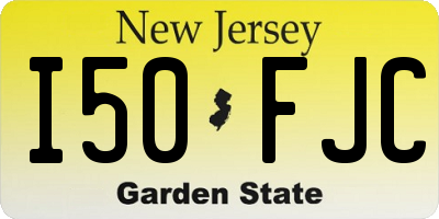 NJ license plate I50FJC