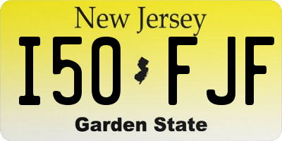 NJ license plate I50FJF