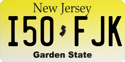 NJ license plate I50FJK