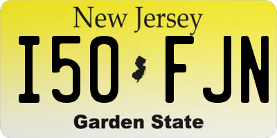 NJ license plate I50FJN