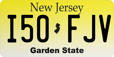 NJ license plate I50FJV