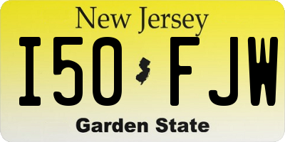 NJ license plate I50FJW
